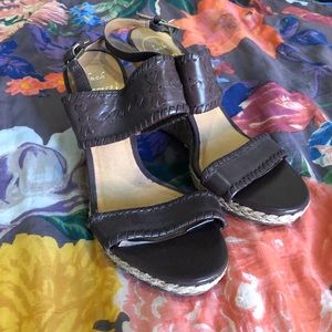 Jack Rogers brown wedges
